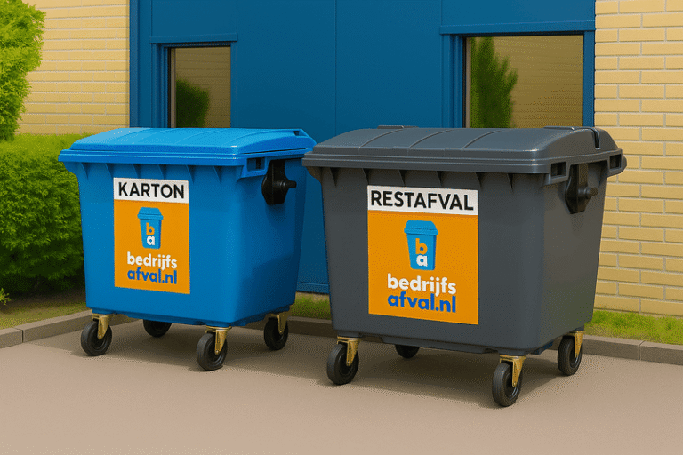 rolcontainers voor bedrijfsafval (karton, restafval)