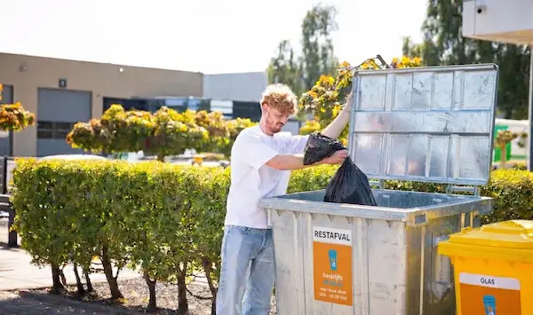 Gebruik van een 2500 liter restafval container